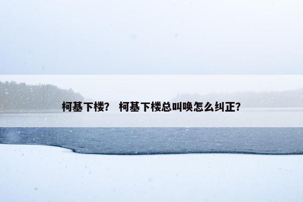 柯基下楼？ 柯基下楼总叫唤怎么纠正？