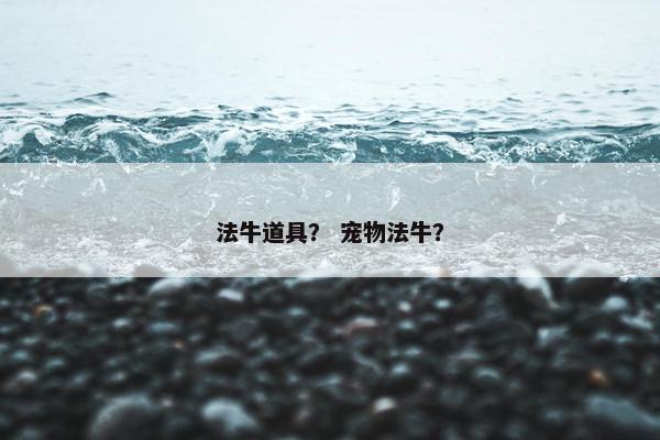 法牛道具？ 宠物法牛？