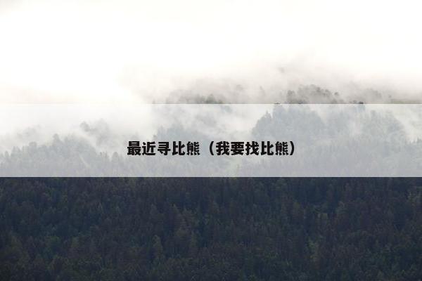 最近寻比熊（我要找比熊）