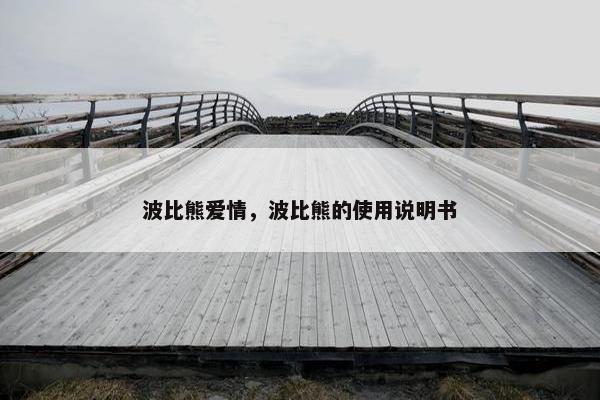 波比熊爱情，波比熊的使用说明书