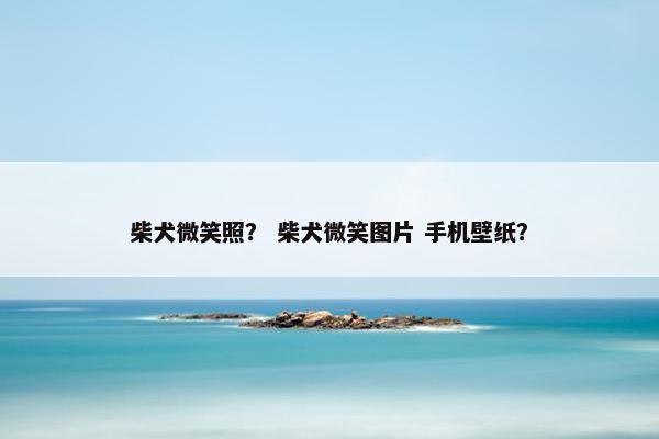 柴犬微笑照？ 柴犬微笑图片 手机壁纸？