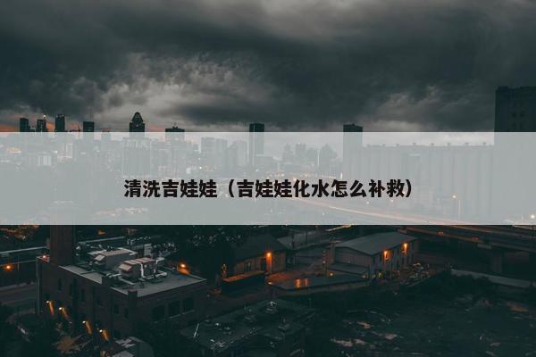清洗吉娃娃（吉娃娃化水怎么补救）