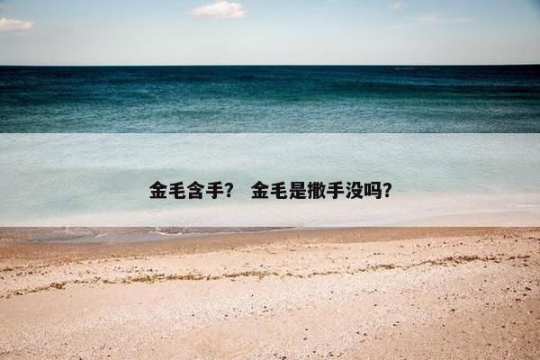 金毛含手？ 金毛是撒手没吗？