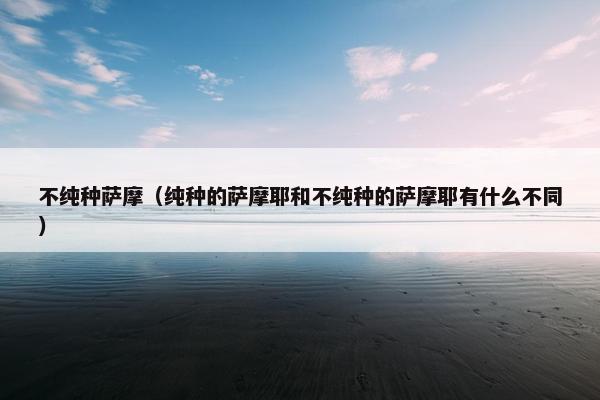 不纯种萨摩（纯种的萨摩耶和不纯种的萨摩耶有什么不同）