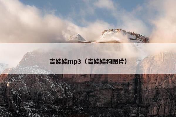吉娃娃mp3(吉娃娃狗图片)