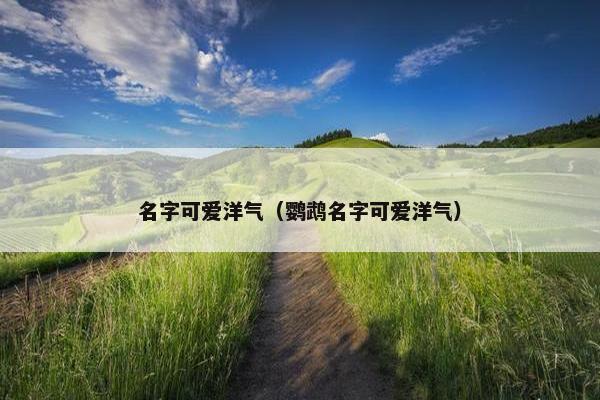 名字可爱洋气（鹦鹉名字可爱洋气）