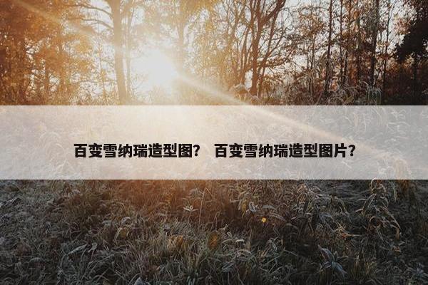 百变雪纳瑞造型图？ 百变雪纳瑞造型图片？