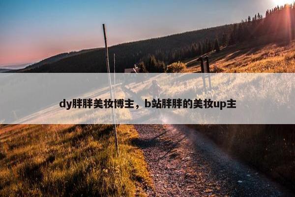 dy胖胖美妆博主，b站胖胖的美妆up主