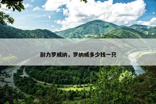 耐力罗威纳，罗纳威多少钱一只