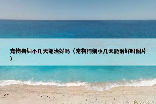 宠物狗细小几天能治好吗(宠物狗细小几天能治好吗图片)
