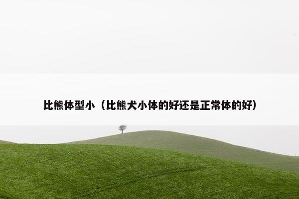 比熊体型小(比熊犬小体的好还是正常体的好)