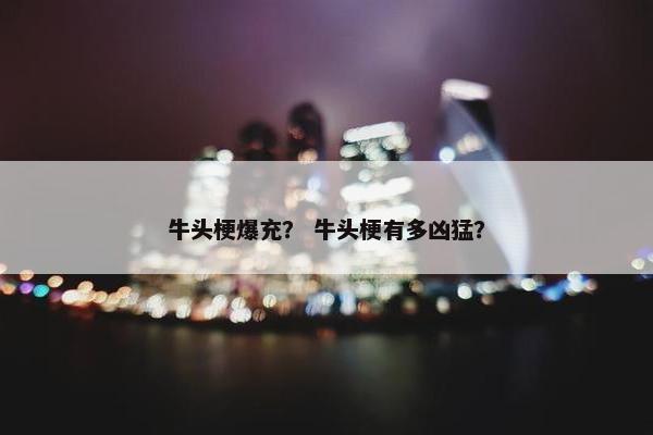 牛头梗爆充? 牛头梗有多凶猛?
