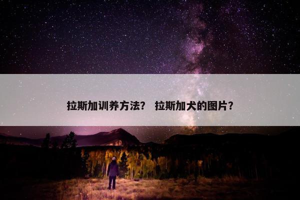 拉斯加训养方法？ 拉斯加犬的图片？