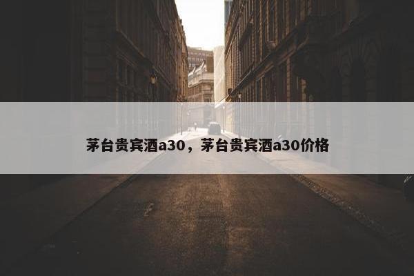 茅台贵宾酒a30，茅台贵宾酒a30价格