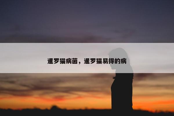 暹罗猫病菌，暹罗猫易得的病
