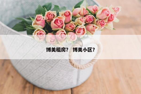博美租房？ 博美小区？