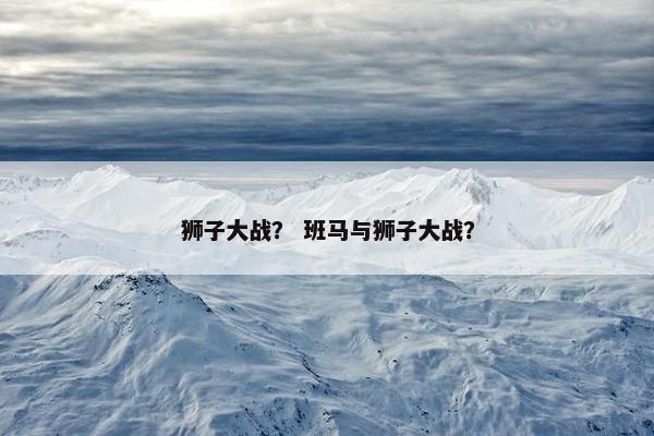 狮子大战？ 班马与狮子大战？