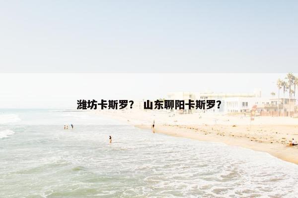 潍坊卡斯罗？ 山东聊阳卡斯罗？