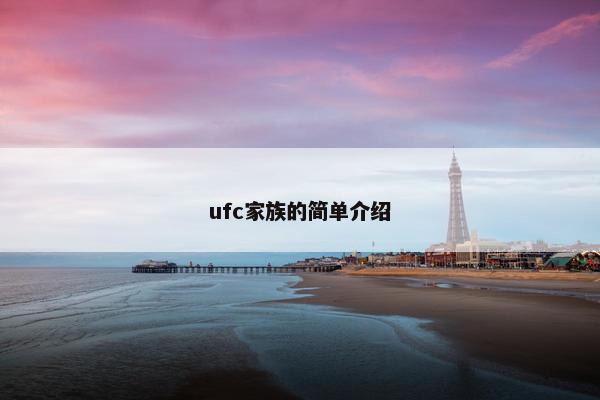 ufc家族的简单介绍
