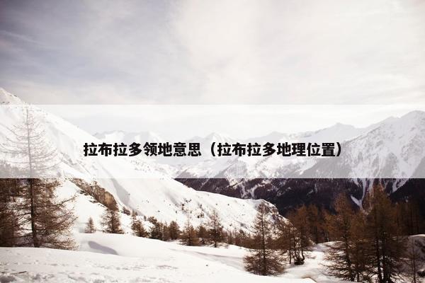拉布拉多领地意思（拉布拉多地理位置）