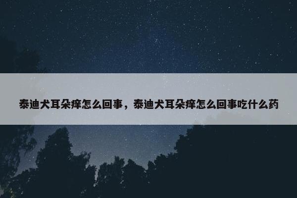 泰迪犬耳朵痒怎么回事，泰迪犬耳朵痒怎么回事吃什么药