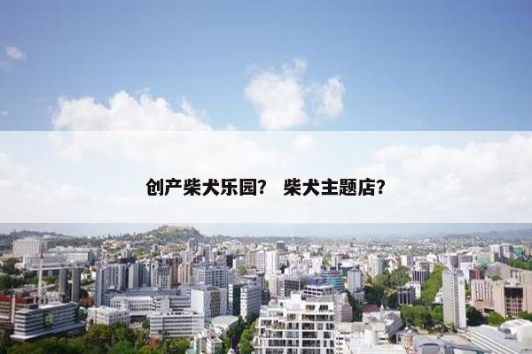 创产柴犬乐园？ 柴犬主题店？