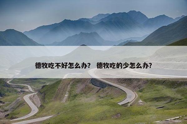 德牧吃不好怎么办？ 德牧吃的少怎么办？