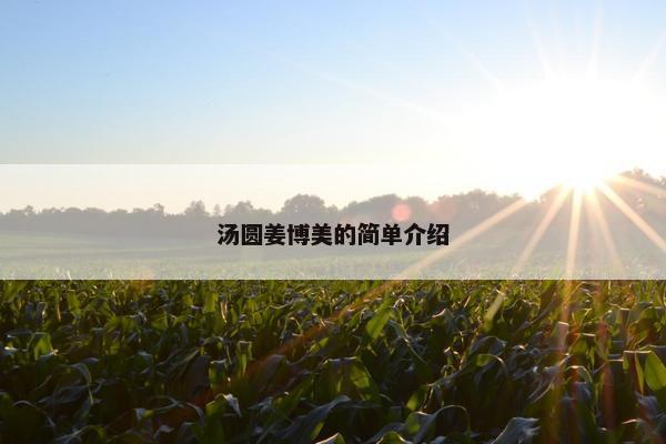 汤圆姜博美的简单介绍