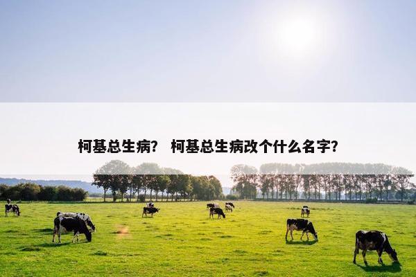 柯基总生病？ 柯基总生病改个什么名字？