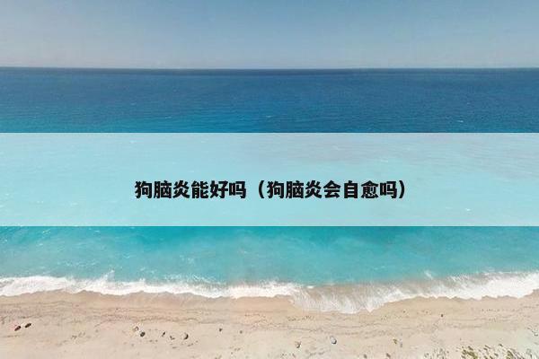 狗脑炎能好吗（狗脑炎会自愈吗）