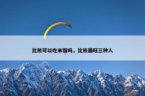 比熊可以吃米饭吗,比熊最旺三种人