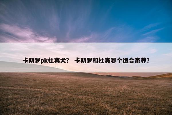 卡斯罗pk杜宾犬？ 卡斯罗和杜宾哪个适合家养？