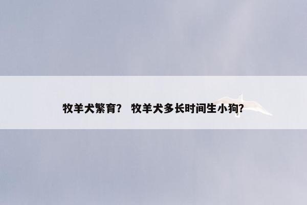 牧羊犬繁育? 牧羊犬多长时间生小狗?