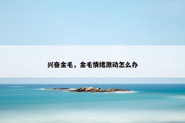 兴奋金毛，金毛情绪激动怎么办