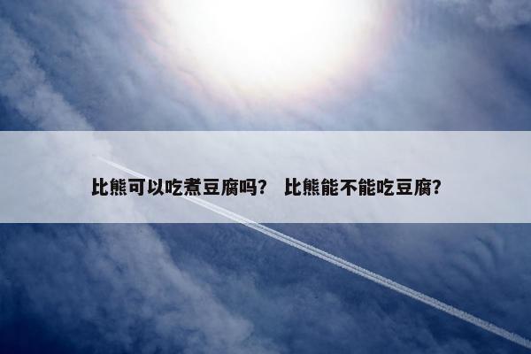 比熊可以吃煮豆腐吗？ 比熊能不能吃豆腐？