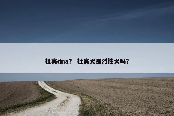 杜宾dna？ 杜宾犬是烈性犬吗？
