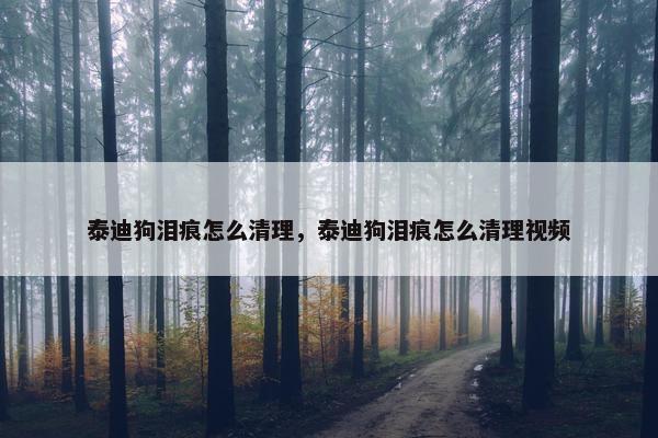 泰迪狗泪痕怎么清理，泰迪狗泪痕怎么清理视频