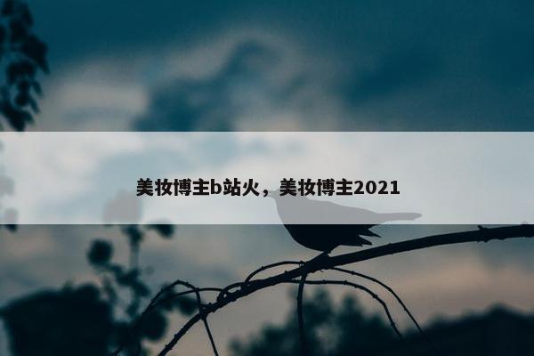 美妆博主b站火,美妆博主2021