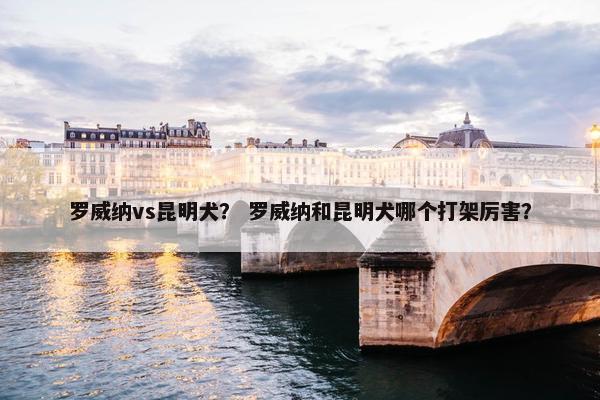 罗威纳vs昆明犬？ 罗威纳和昆明犬哪个打架厉害？