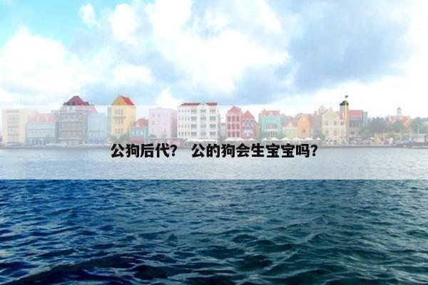 公狗后代？ 公的狗会生宝宝吗？