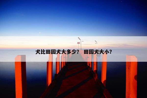 犬比田园犬大多少? 田园犬大小?