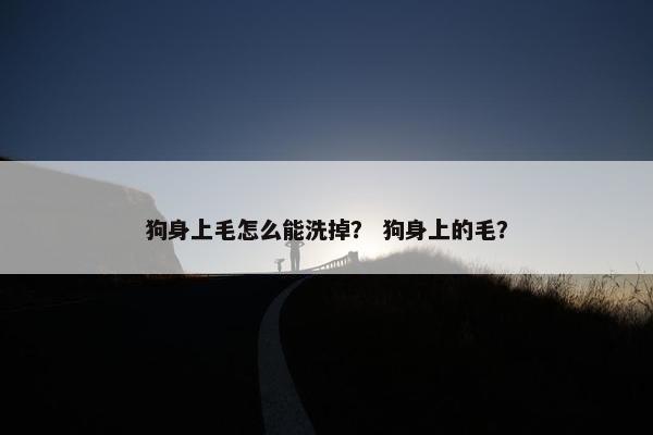 狗身上毛怎么能洗掉？ 狗身上的毛？