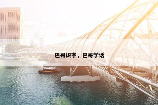 巴哥识字，巴哥学话