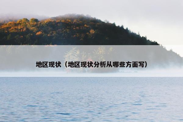 地区现状（地区现状分析从哪些方面写）