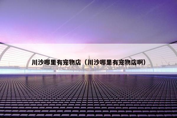 川沙哪里有宠物店（川沙哪里有宠物店啊）