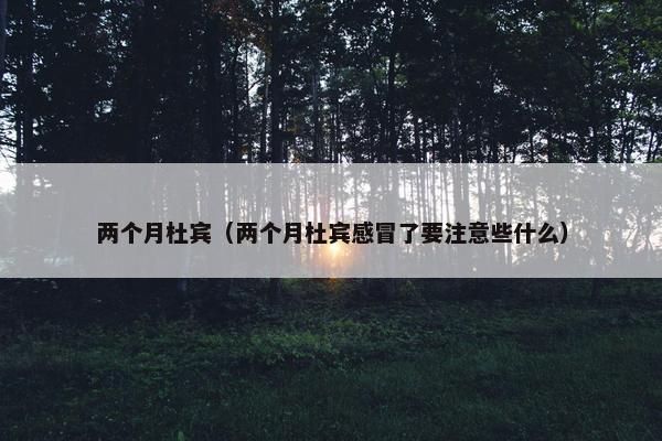 两个月杜宾（两个月杜宾感冒了要注意些什么）