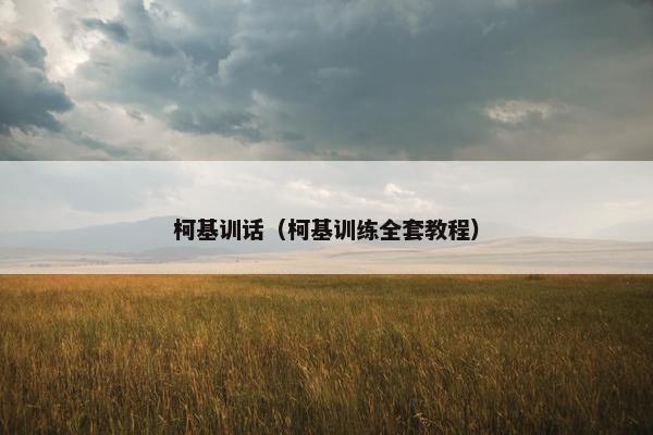 柯基训话（柯基训练全套教程）