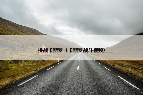 挑战卡斯罗（卡斯罗战斗视频）