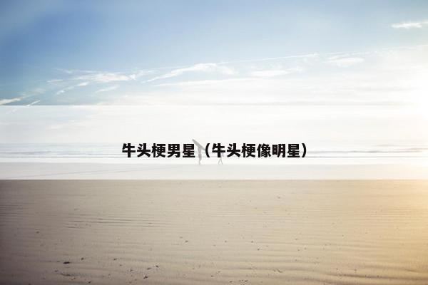 牛头梗男星(牛头梗像明星)