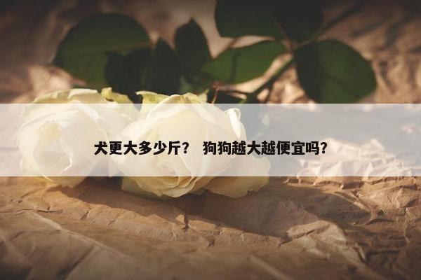 犬更大多少斤？ 狗狗越大越便宜吗？